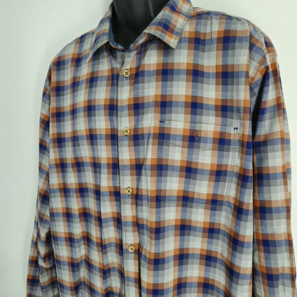 32 Bar Blues Men's Size XL Long Sleeve Button Up Shirt Casual Heavyweight